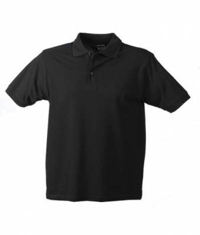 Notarzt Polo-Shirt, Herren, Kurzarm, schwarz mit weisser Beschriftung